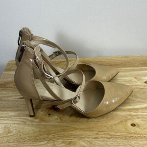 Liz Claiborne LC Harvey Nude Heels Size 10 M Memory Foam Strappy Pumps with Box